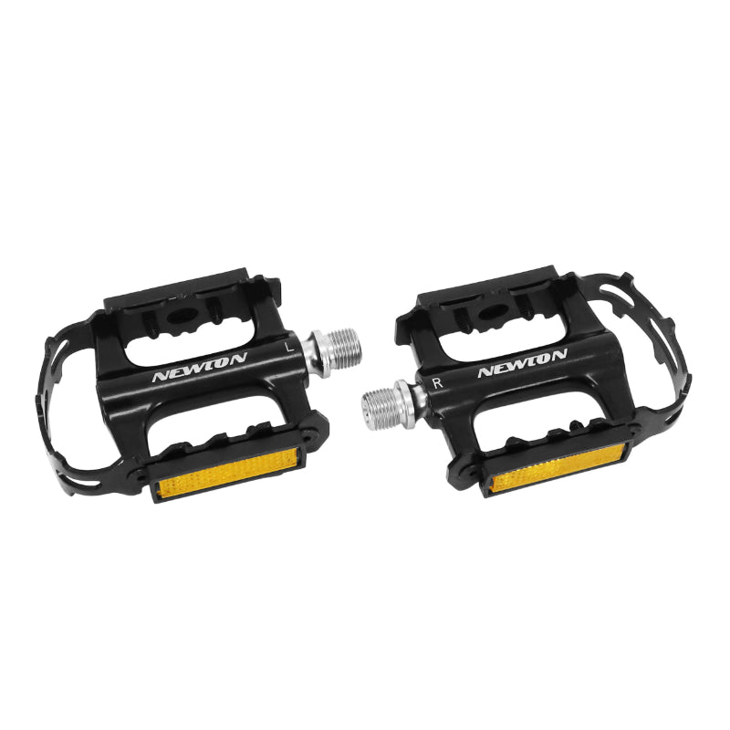 Pédale VTT Roulement Étanche Premium Newton Corps Alu Noir Cage Alu Noir 9-16" (Paire)
