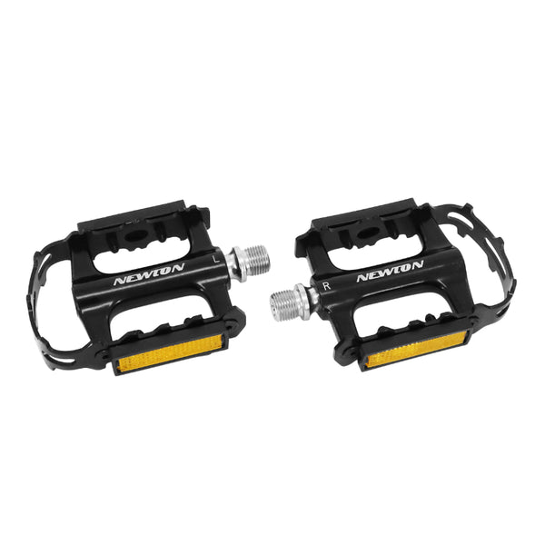Pédale VTT Roulement Étanche Premium Newton Corps Alu Noir Cage Alu Noir 9-16" (Paire)