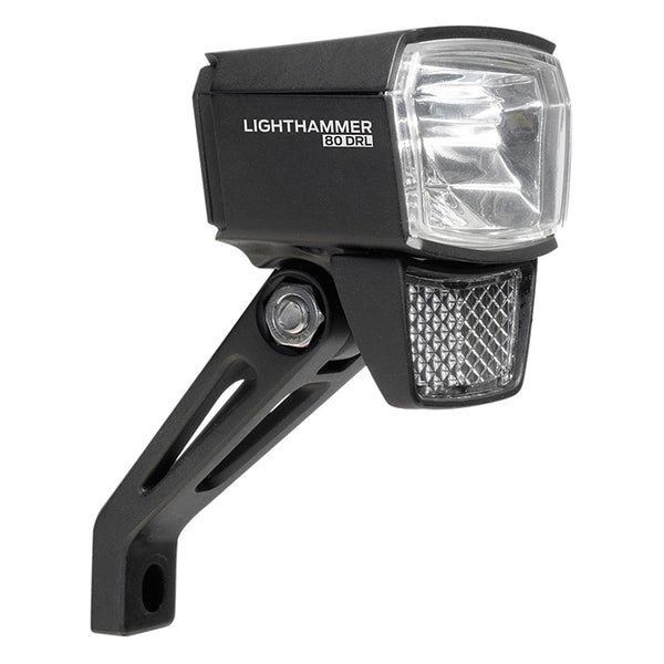 Éclairage Vélo VAE - E-Bike Avant Sur Fourche Trelock Ls 830-T Ligthammer 6-12V 80Lux Noir - Pour Voir A 100 M Et Visibl