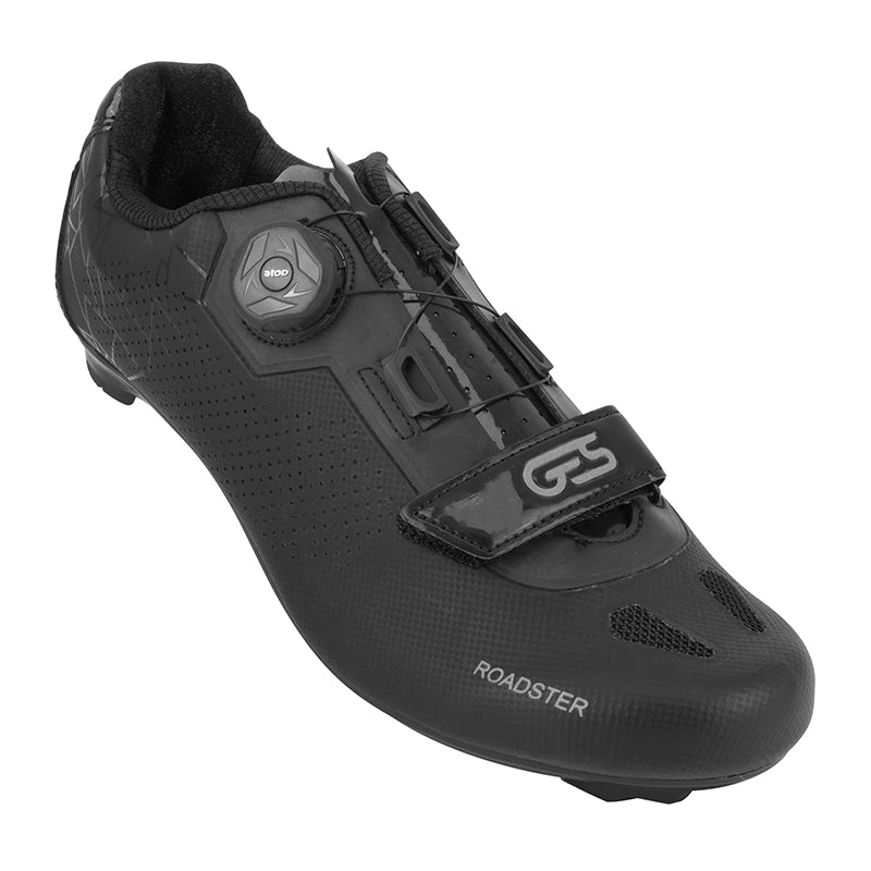Chaussure Route Ges Roadster2 Noir T40 Fixation Microclip Atop-Velcro Compatible Look-Shimano (Paire)