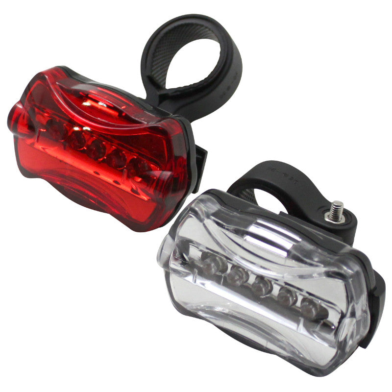 Éclairage Vélo A Pile Kit P2R A Leds (Kit 2 Pieces) Noir