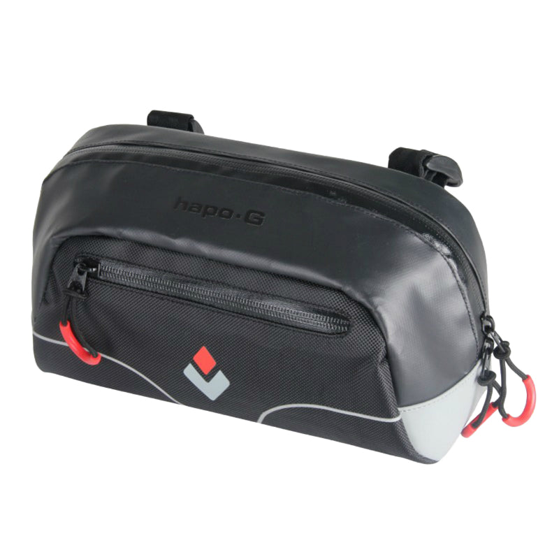 Sacoche De Cintre Hapo.G Cyclindre Noir Fixation Velcros 2L (L25 X L13.5 X H10)