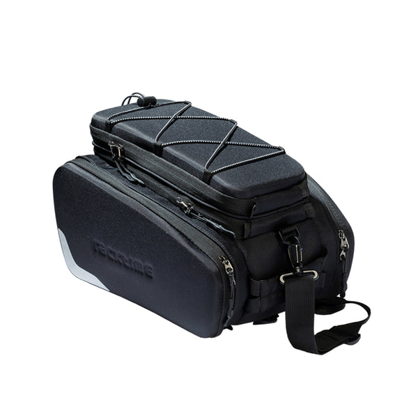 Sacoche Arrière Vélo Racktime Odin Noir Fixation Porte Bagage (L 37 cm X L 24 cm X H 24 cm) - Compatible Systeme Racktim