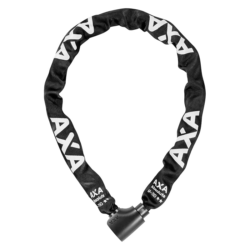 Antivol Vélo Chaîne A Clé Axa Absolute Diam 8 mm L1.10M Noir - Niveau Protection Eleve Pour Vélo Électrique - Sécurité N