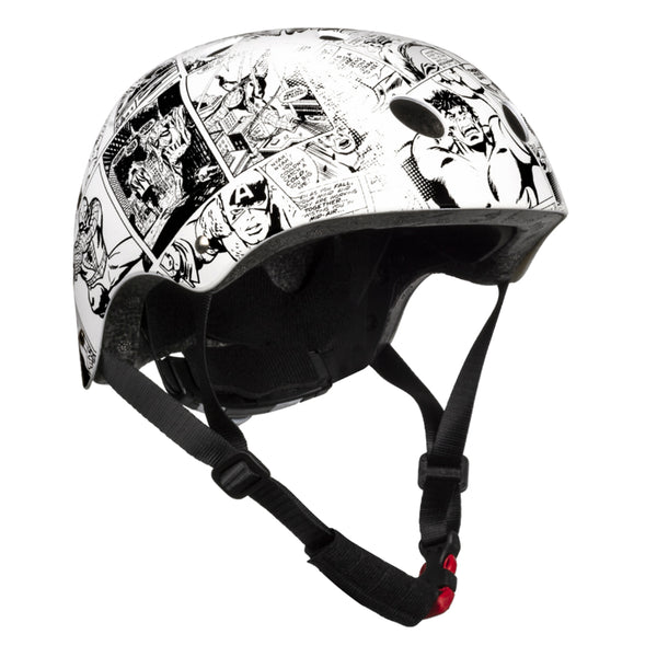 Casque Vélo Enfant Disney V3 Avengers Comics Blanc Avec Molette Réglage Taille 54-58 (Vendu Sur Carte)