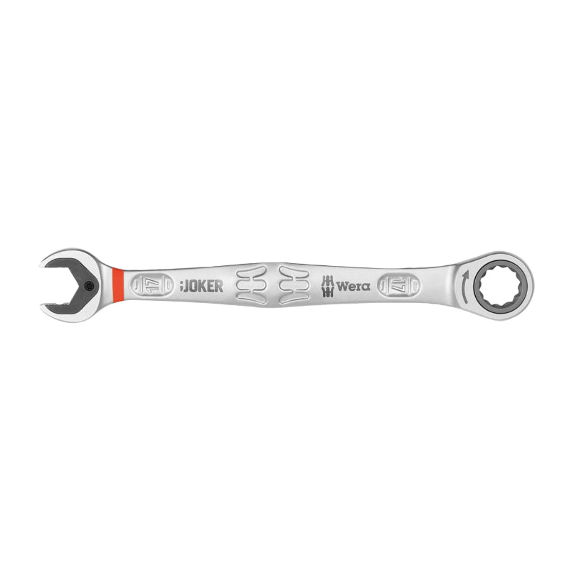 Clé Mixte-Plate A Cliquet Wera 6000 Joker 17 mm (Avec Fonction Retenue) Chrome Moly (Vendu A L'Unite) -Marque Allemande 
