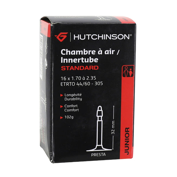 Chambre A Air Vélo 16 X 1.70-2.35 Hutchinson Valve Presta 40 mm