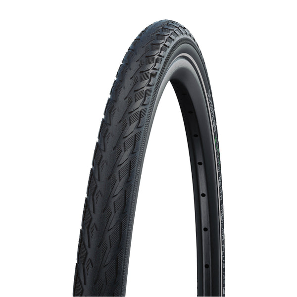 Pneu VTC Urbain 700 X 38 Schwalbe Delta Cruiser Plus Noir Tr (40-622) Renfort Green Guard Flanc Reflex