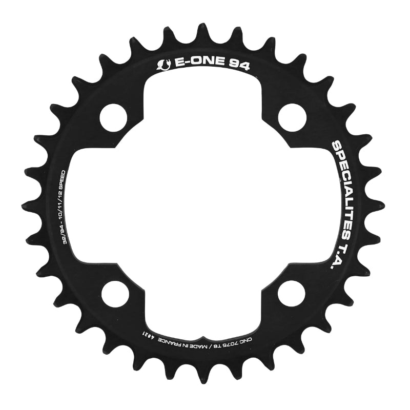 Plateau VAE-E-Bike 4 branches Ø 94 Pour Brose - Specialized Ta 32 dents Mono E-One Noir Alu 7075 Narrow Wide