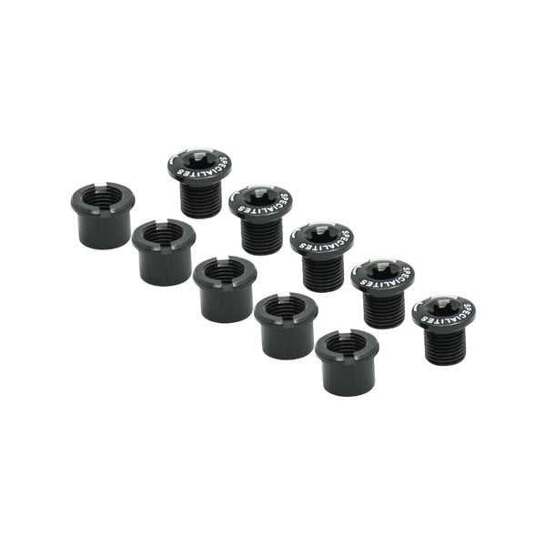 Intravis Pédalier Ta Alu Noir Compatible Double Plateaux 5 Branches (Jeu De 5) - Vis Et Cheminee