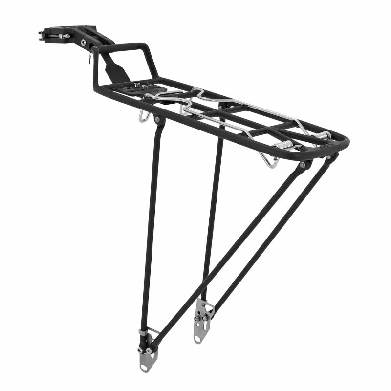 Porte Bagage Vélo Arrière A Fixation Rapide Pletscher Quick Rack Alu Noir (Sur Tige De Selle Diam 24 À 35 mm) - Poids Ma