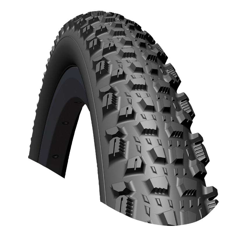 Pneu VTT 27.5 X 2.45 Rubena Kratos Noir Tubeless Ready Ts (62-584) Compatible VAE - Terrain Sec Et Rocailleux, Traction 