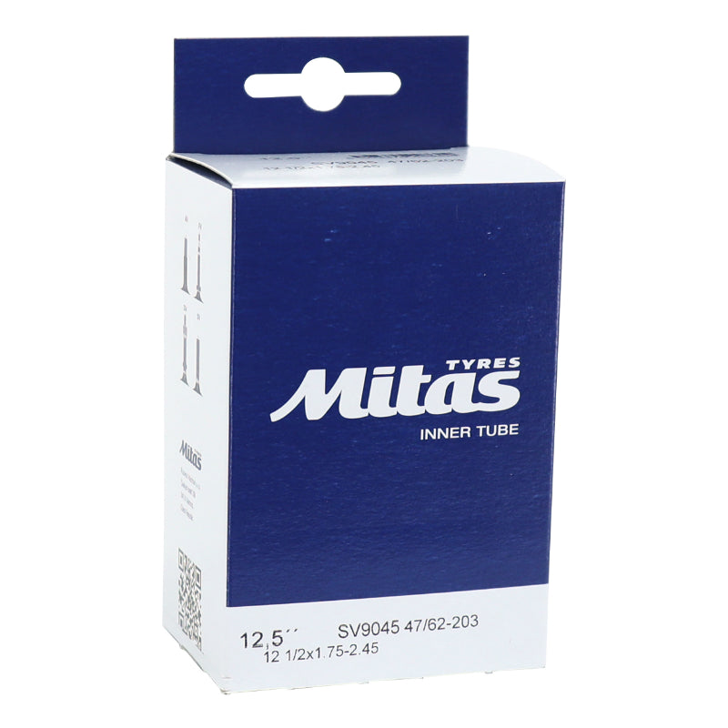Chambre A Air Vélo 12 1-2 X 2 1-4 Rubena Valve Standard Coudée 90° Et 45° Sens De Roulement (47-62X203)