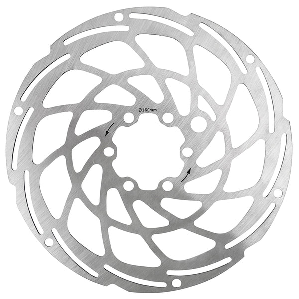 Disque De Frein VTT 6 Trous Newton Brakco Compatible Shimano Et Autres 160 mm Argent Pour VAE - E-Bike Avec Renfort Supp