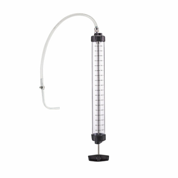 Seringue Huile-Petrole-Gazole-Fuel Pressol Transparent Gradue 1000 Ml Avec Flexible Et Bec Coudé (Vendu A L'Unite)