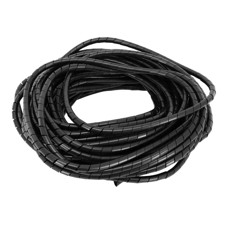 Gaine Spirale Flexible Pour Fil Électrique Diam 12-70 mm Noir (25M)