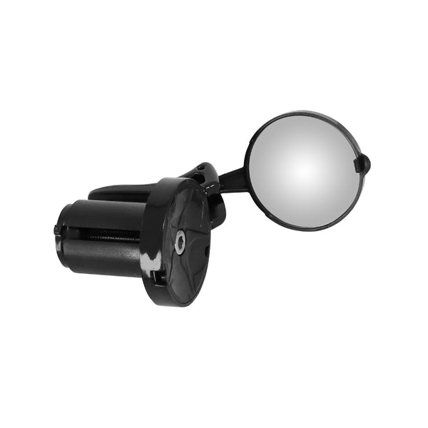 Rétroviseur Vélo Gauche Ou Droit Rond Rabattable Fixation Embout Cintre Route (Miroir Diam 3 cm)(Livre En Boite)