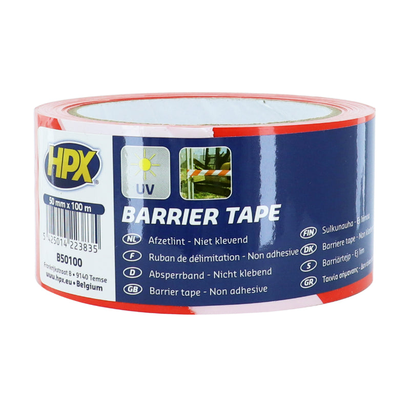 Ruban De Delimitation Hpx Blanc-Rouge 50 mm X 100 M
