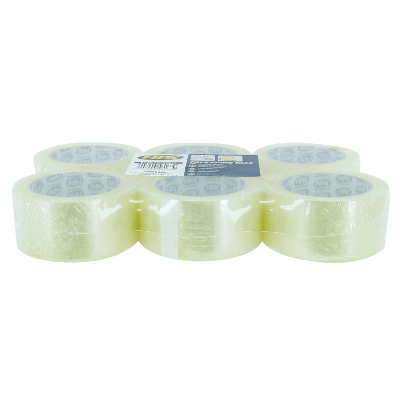 Ruban Adhesif Hpx Emballage Transparent 50 mm X 66 M (Pack De 6 Rouleaux)