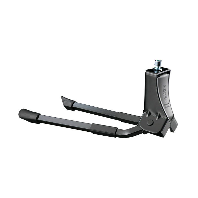 Béquille Vélo Double Centrale Ursus Hooper Foot 28"-700C Pliable Alu Noir (300 mm) - Supporte Poids 50Kgs (Livre Sur Car