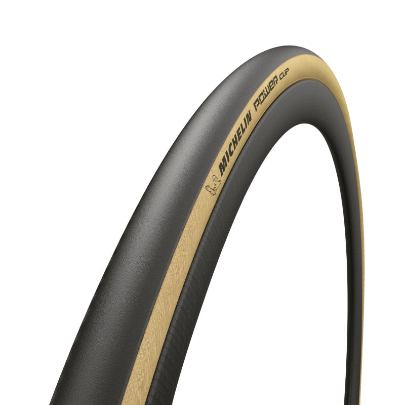 Pneu Route 700 X 25 Michelin Power Cup Classic Noir Flanc Beige Ts (25-622)