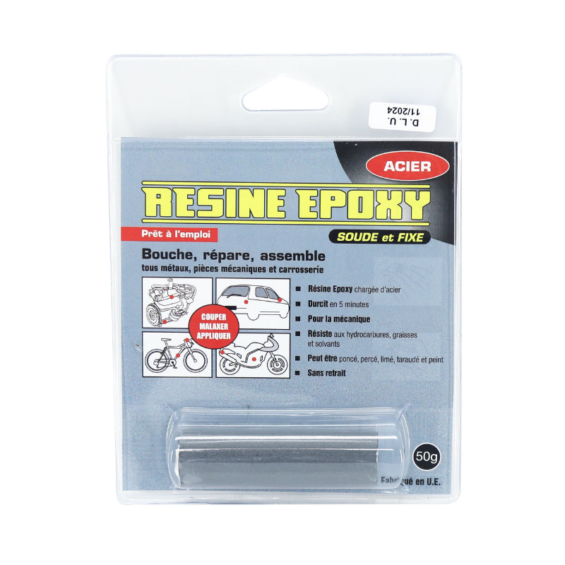 Epoxy Résine-Colle Blister Pressol 50G Acier 145X30 mm (Vendu A L'Unite)
