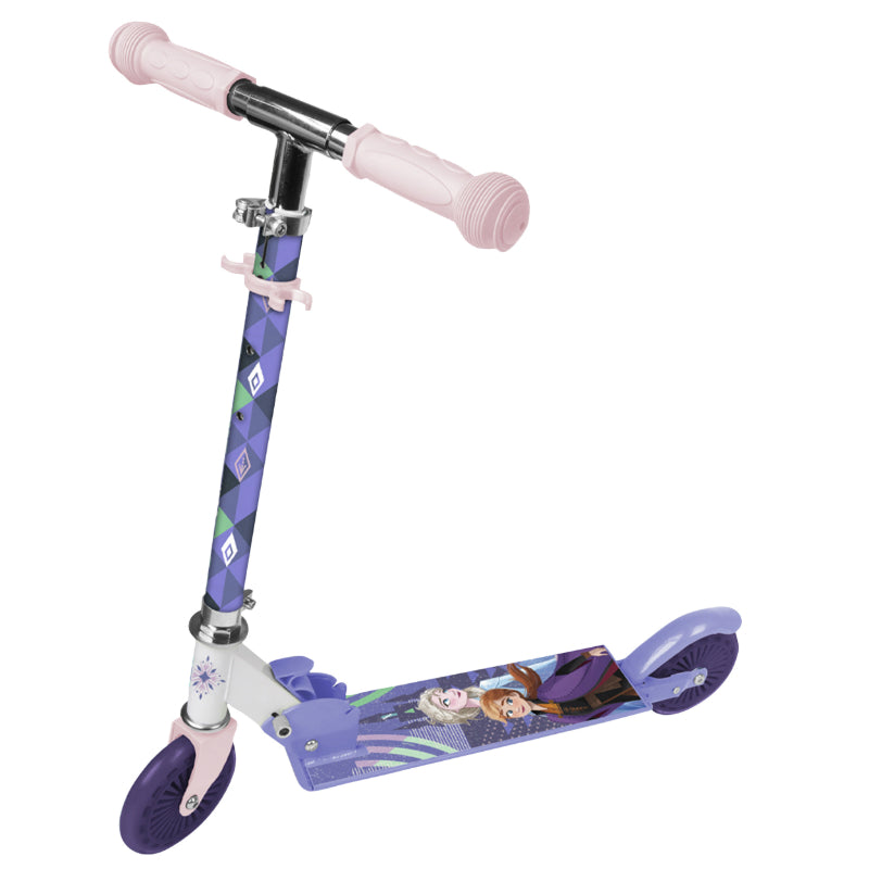 Trottinette Enfant Disney 2 Roues Frozen Acier Pliable Et Réglable Avec Frein Roue Arrière