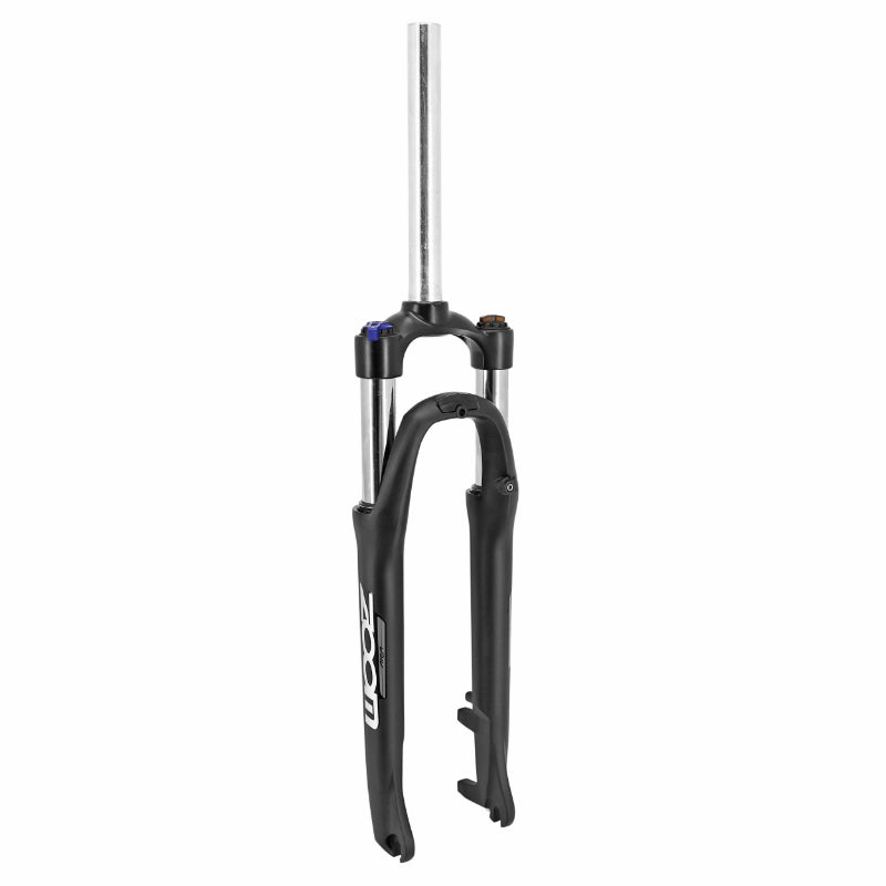 Fourche VTC 28 " 700X35 Zoom 187D Alu Ressort Noir Mat Deb. 65 mm Réglable Pivot Lisse 1"1-8-28,6 Extérieur Compatible D