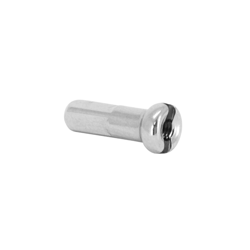 Écrou De Rayon Mach1 Argent Alu Pour Rayon 2.3 mm - Diamètre Sous Tête 3.92 mm (Unite En Vrac Pour Atelier)