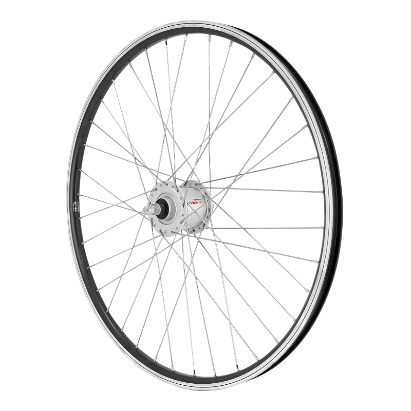 Roue VTT Patin 26" Er10 Avant Noir Moyeu Shimano Dynamo Axe Plein Dh2N 6 Volt-3W Jante 19C (Vendu Avec Écrous)