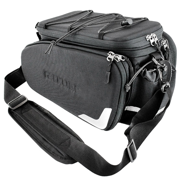 Sacoche Arrière Vélo Racktime Odin 2.0 Noir Fixation Porte Bagage (L 37 cm X L 24 cm X H 24 cm) - Compatible Systeme Rac
