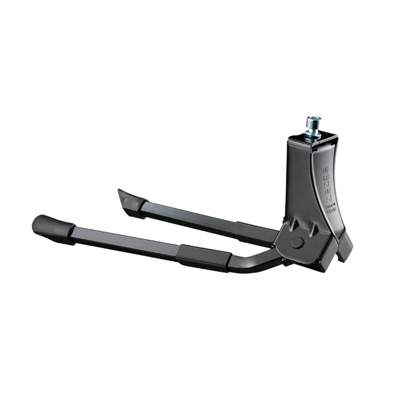 Béquille Vélo Double Centrale Ursus Hooper Foot 26" Pliable Alu Noir (275 mm) - Supporte Poids 50Kgs (Livre Sur Carte)