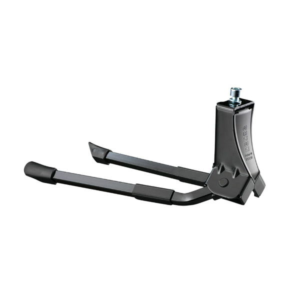 Béquille Vélo Double Centrale Ursus Hooper Foot 26" Pliable Alu Noir (275 mm) - Supporte Poids 50Kgs (Livre Sur Carte)