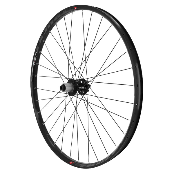 Roue VTT Disque 29" Trucky 30 Tubeless Ready Arrière Noir Moyeu Velox Roulement Disque 6 Trous 12-11-10V Axe Traversant 