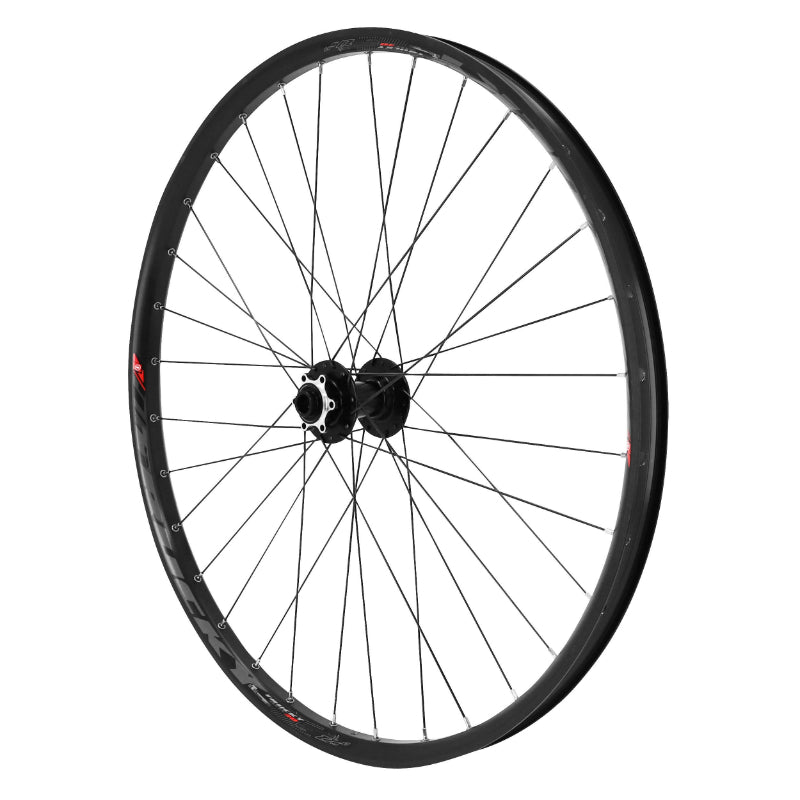 Roue VTT Disque 27.5" Trucky 30 Tubeless Ready Avant Noir Moyeu Velox Roulement Disque 6 Trous Axe Traversant 15-100 Jan