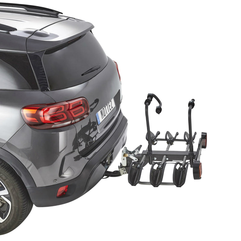 Porte Vélo Plateforme Mottez Diane Inclinable Pour 3 Vélos Musculaire Ou 2 Vélos Électriques Fixation Rapide Sur L'Attel