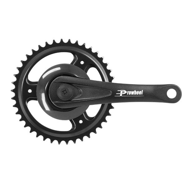 Pédalier City Manivelles Alu 170 mm Plateau 42D. (Disque Centrale 93 mm Plastique Noir) Chaîne 2.38 (3-32")