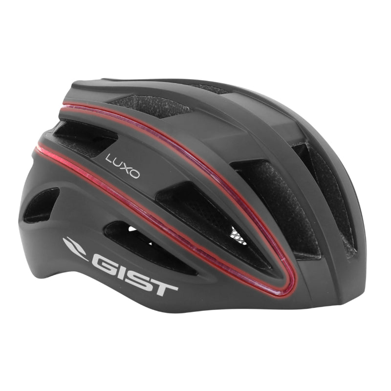 Casque Vélo Adulte Gist Urbain Luxo Noir In-Mold Avec Éclairage Usb 360Â° Taille 56-62 Réglage Molette