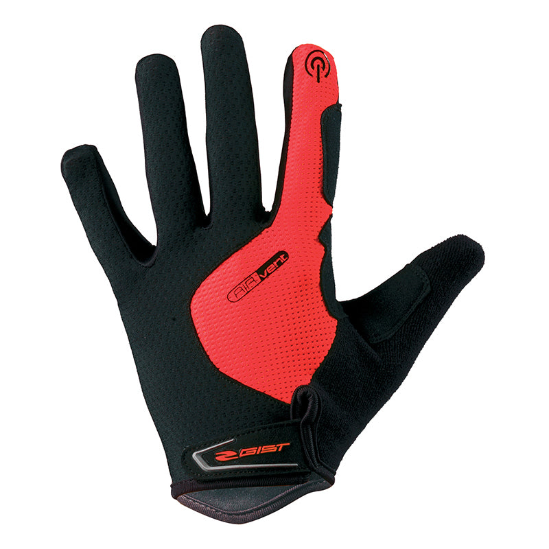 Gants Vélo VTT Long Gist Hero Gel Rouge M (Paire Sur Carte) Compatible Ecran Tactile