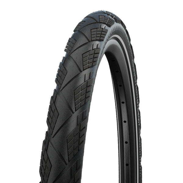 Pneu VTT Urbain - VAE 27.5 X 2.15 Schwalbe Marathon Efficiency Addix Noir Ts (55-584) (650B) Renfort V-Guard Flanc Refle