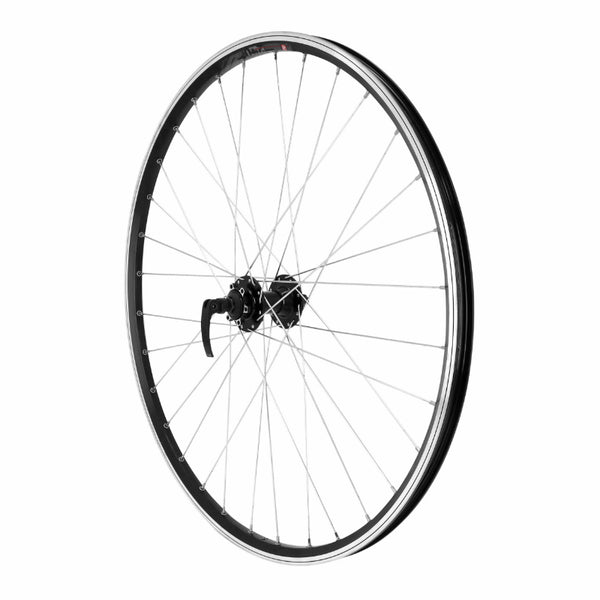 Roue VTC Disque - Patin Blocage 700 X 35 - 28" M260 Avant Noir Moyeu Velox 6 Trous Jante 19C 32 Rayons - Poids Max 130 K