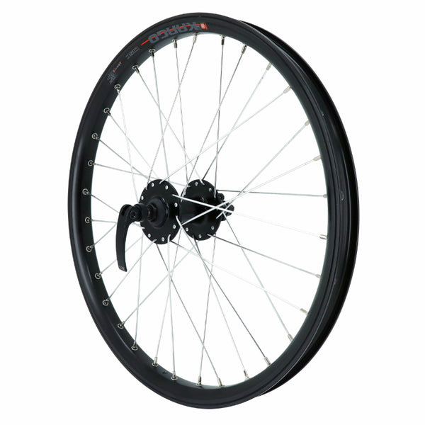 Roue VTT - Cargo - VAE - E-Bike - Longtail Disque Blocage 20" Kargo L Avant Noir Moyeu Velox 6 Trous (Renforcé) Jante 25