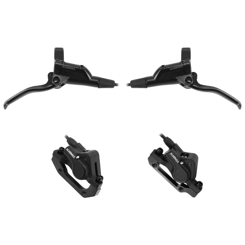 Frein A Disque VTT Hydraulique Alhonga Noir Kit Avant+ Arrière Sans Disque (Kit) - Durite Avant 800 mm Et Arrière 1500 m