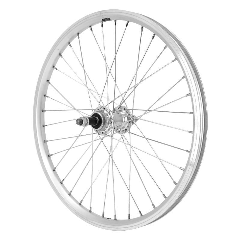 Roue VTT Patin 20" Er10 Arrière Moyeu Alu Axe Plein Roue Libre 5-6-7V (Vendu Avec Écrou 10X100) Jante 19C