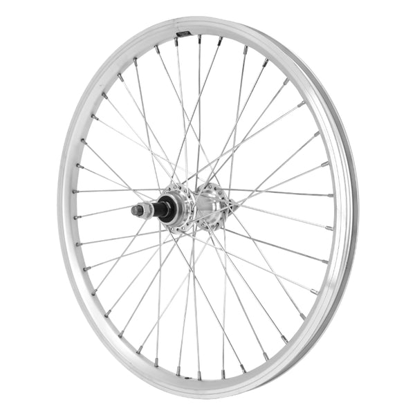 Roue VTT Patin 20" Er10 Arrière Moyeu Alu Axe Plein Roue Libre 5-6-7V (Vendu Avec Écrou 10X100) Jante 19C
