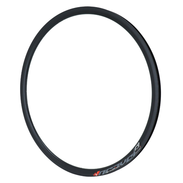 Jante Route 700 Gravel Pulse 19 Noir 36T. Disque Tubeless Ready Double Paroi Profil 28 mm - 622X19C