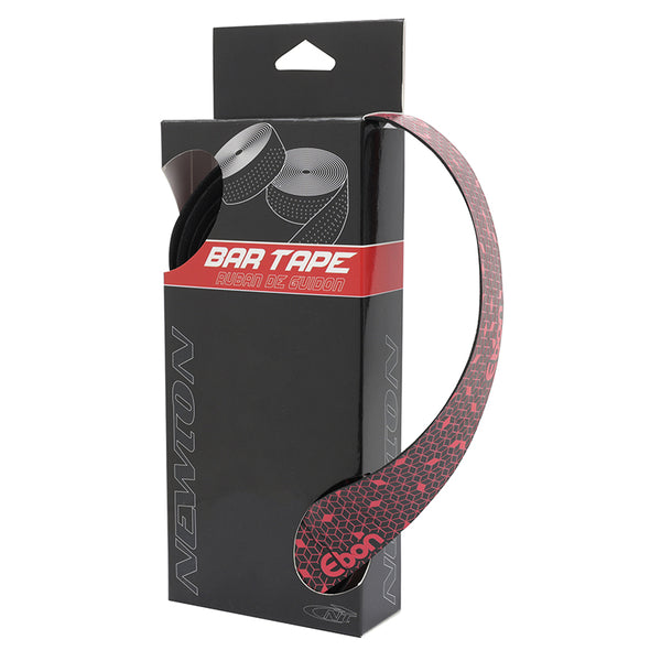 Ruban De Guidon - Cintre Newton Ebon Noir Degrade Rouge Avec Bouchons (Confortable Épaisseur 2.6 mm)
