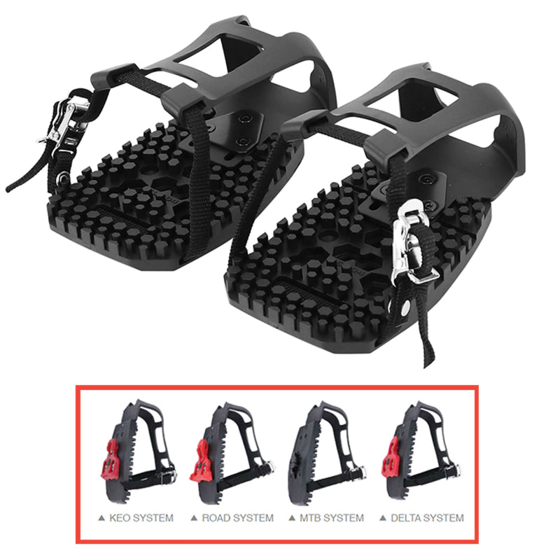 Pédale Route - VTT Résine Pour Adapter Sur Cales Look - Shimano Et Autres Pour Pedaler Sans Les Chaussures De Vélo (Pair