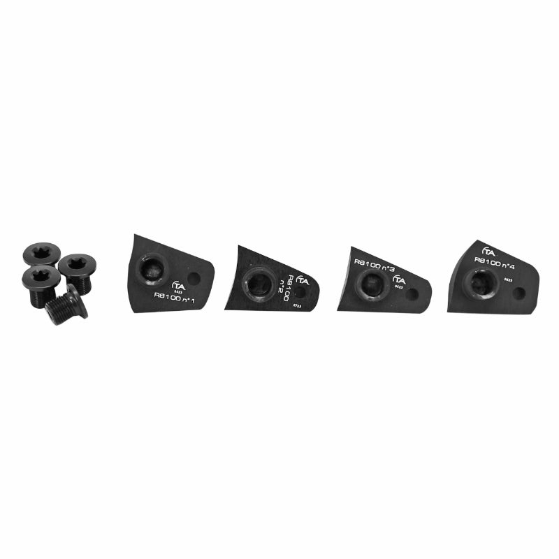 Intravis - Capot Pédalier Ta Compatible Ultegra R8100-8170 12V. Noir Pour Plateau X110 (Jeu De 4) - Vis Et Cheminee