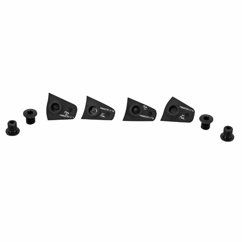 Intravis - Capot Pédalier Ta Compatible Dura Ace 9200-9270 12V. Noir Pour Plateau X110 (Jeu De 4) - Vis Et Cheminee
